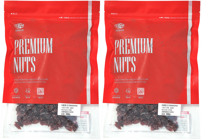 다다모마켓 건크랜베리 루비, 500g, 2개