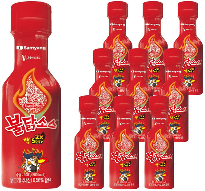 삼양 핵불닭소스, 200g, 10개