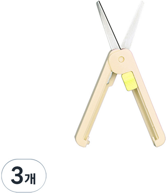 델리 휴대용 미니 가위 105mm 6072, 아이보리, 3개