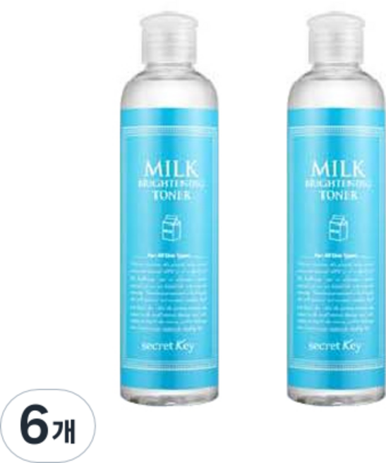 시크릿키 밀크 브라이트닝 토너, 248ml, 6개
