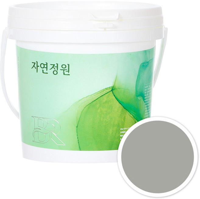 자연정원 친환경 셀프 벽지 규조토 황토 베란다 가구 곰팡이 결로방지 수성 페인트, BR022댄디그레이, 1kg, 1개
