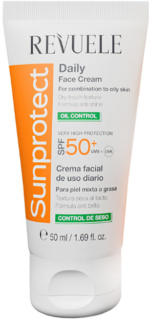 REVUELE 全日控油清爽防曬乳 SPF50+, 50ml, 1條