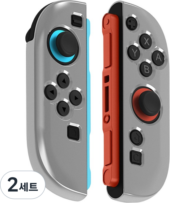 스페이스쉴드 닌텐도 스위치 2 조이콘 호환 베이직 TPU 매트 스틱 커버 세트, 반투명, 2세트