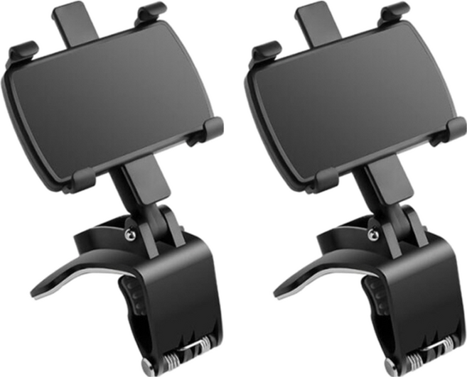 오엠티 차량용 계기판 회전 각도 조절 휴대폰 거치대 OSA-H8, 2개, 블랙