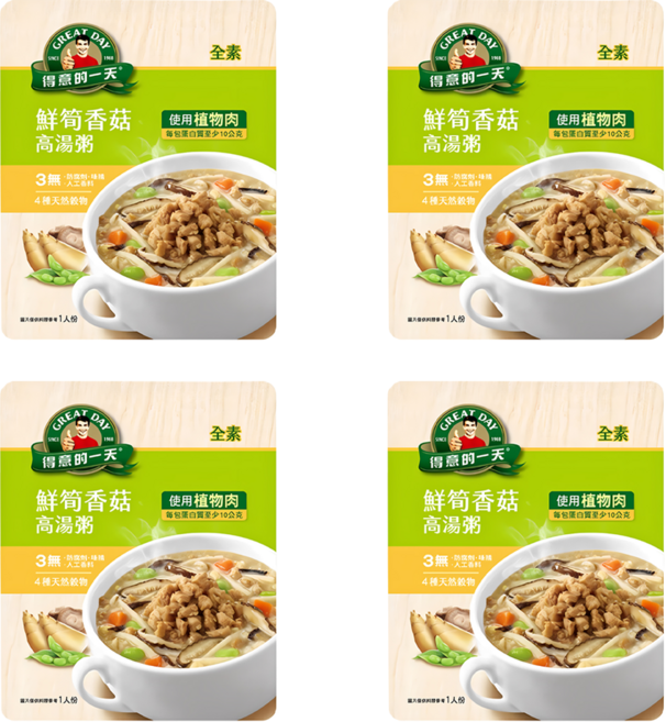 得意的一天 鮮筍香菇高湯粥, 320g, 4包