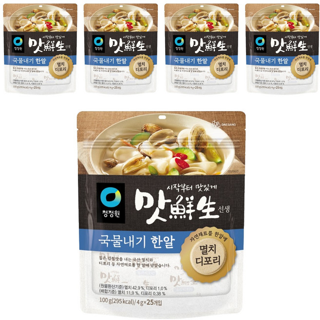 맛선생 멸치디포리 국물내기 한알, 100g, 5개