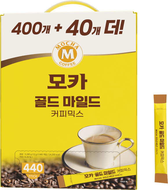 모카씨엔티 골드마일드 커피믹스, 12g, 1개, 440개입