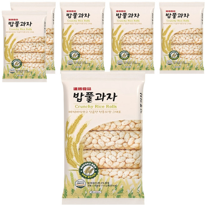 逢國食品 韓國米香餅, 110g, 6包