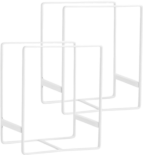 小麥購物 日式廚房餐盤架 C005 小號, 2個, 1格, 白色