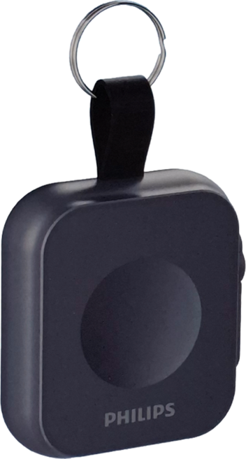 PHILIPS 飛利浦 黑金剛磁吸應急手錶行動電源 45 x 51 x 14.5mm 37g, DLP1202Q, 黑色