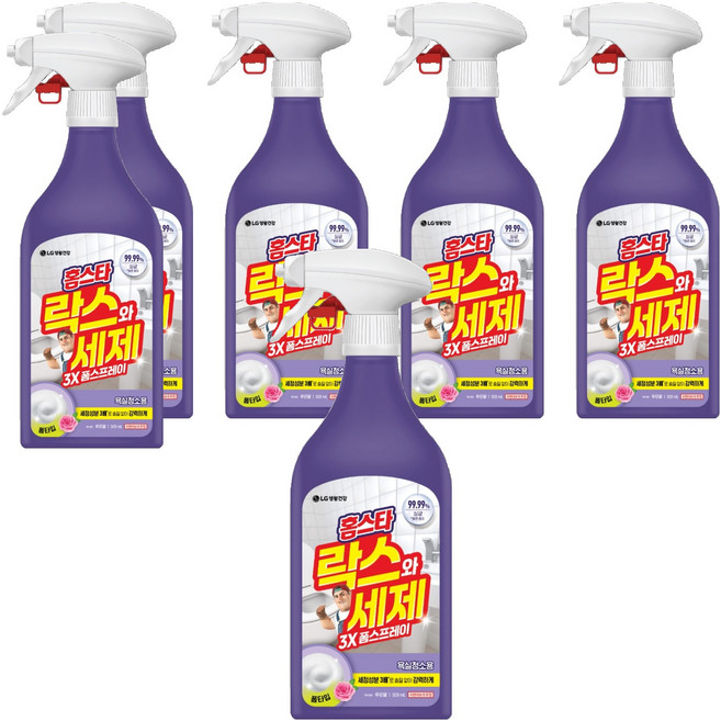 홈스타 락스와 세제 3X 폼 스프레이 후로랄, 500ml, 6개