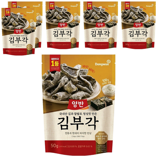 Dongwon 東遠 Yangban 兩班 酥脆紫菜片, 6個, 50g