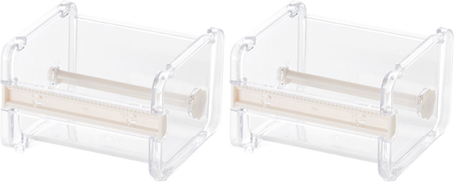 윰스 심플 컬러 마스킹 테이프 디스펜서, 아이보리, 2개