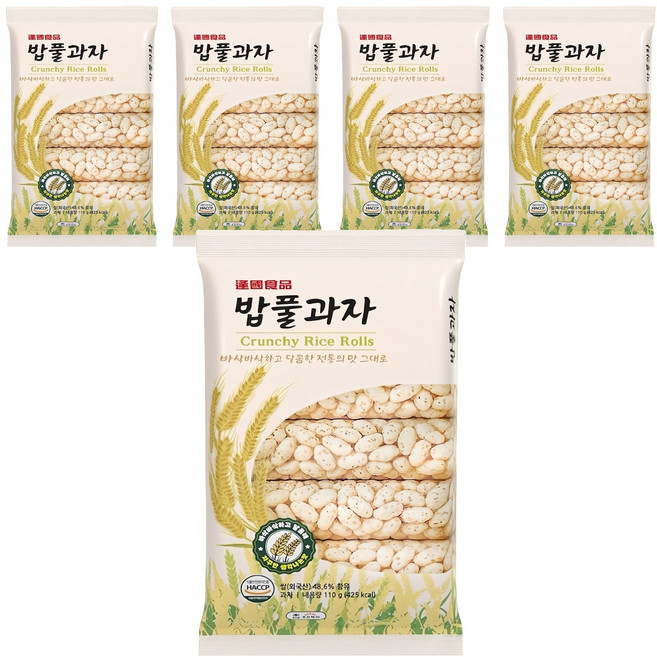 逢國食品 韓國米香餅, 110g, 5包