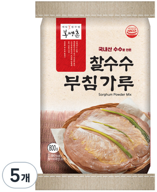 봉평촌 찰수수부침가루, 800g, 5개
