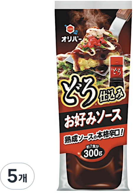 올리버 오코노미야끼 소스 매운맛, 300g, 5개