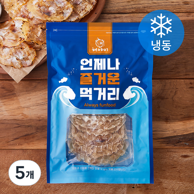 해야미 언제나 즐거운 먹거리 조미 마른 쥐치포 (냉동), 200g, 5개