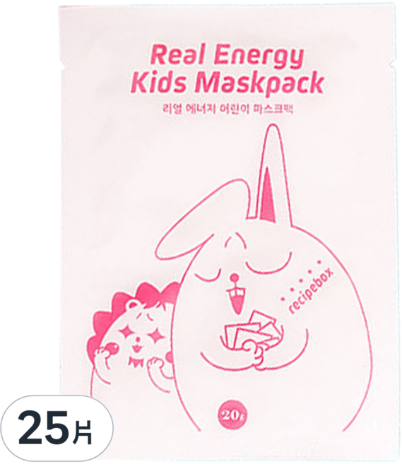 recipebox 韓兔 真能量兒童面膜 Set 20ml, 5片, 5盒