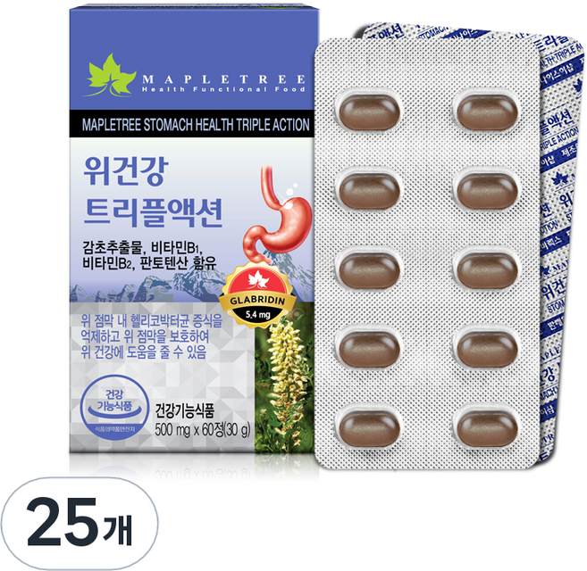 MAPLETREE 胃部健康三重功效營養品, 60錠, 25個