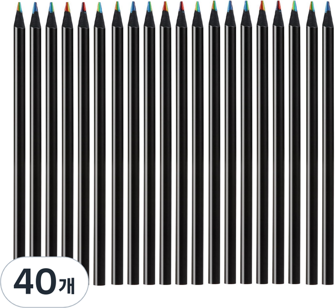 코히모 믹스 혼합 무지개 컬러링 색연필 4W071, 7색, 40개