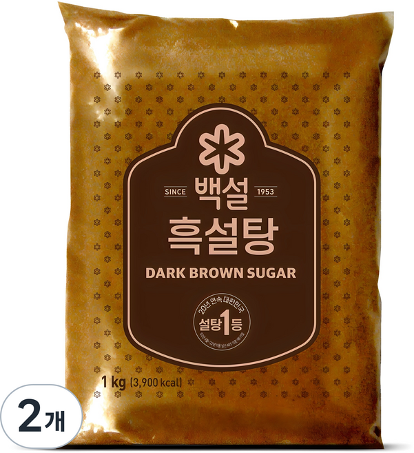 백설 흑설탕, 1kg, 2개