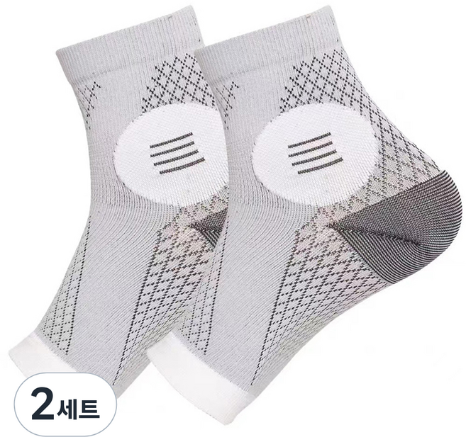 씨오브비 밴드 스포츠 발목 보호대 좌우 세트, 2세트, 그레이