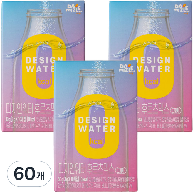 다미즐 디자인워터 후르츠믹스 분말, 3g, 10개입, 6개