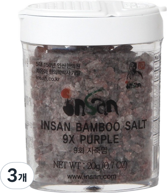Insan 9회 자죽염 고체, 20g, 3개