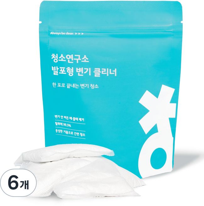 청소연구소 발포형 세정제 변기 클리너 5p, 200g, 6개