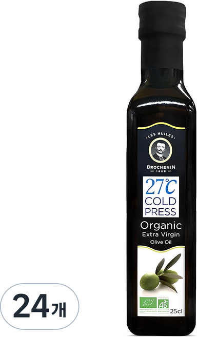 브로슈낭 유기농 엑스트라 버진 올리브오일, 250ml, 24개