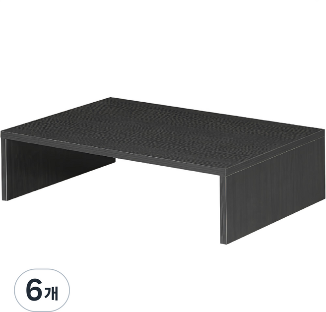 구스페리 데스크 우드 모니터 받침대 조립형, 블랙, 6개