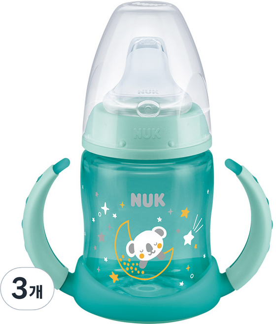 누크 퍼스트초이스 러너 야광 스파우트컵, 150ml, 3개, 그린