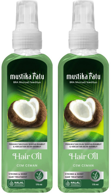 mustika ratu 椰子護髮油, 175ml, 2瓶