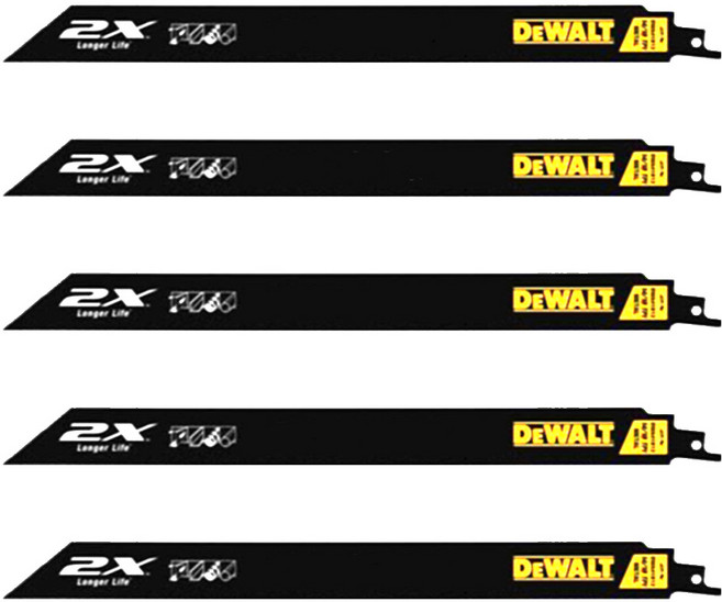 DEWALT 得偉 雙金屬2倍耐用特殊塗層金屬鋸片 5個 DWA41812 305mm, 1組