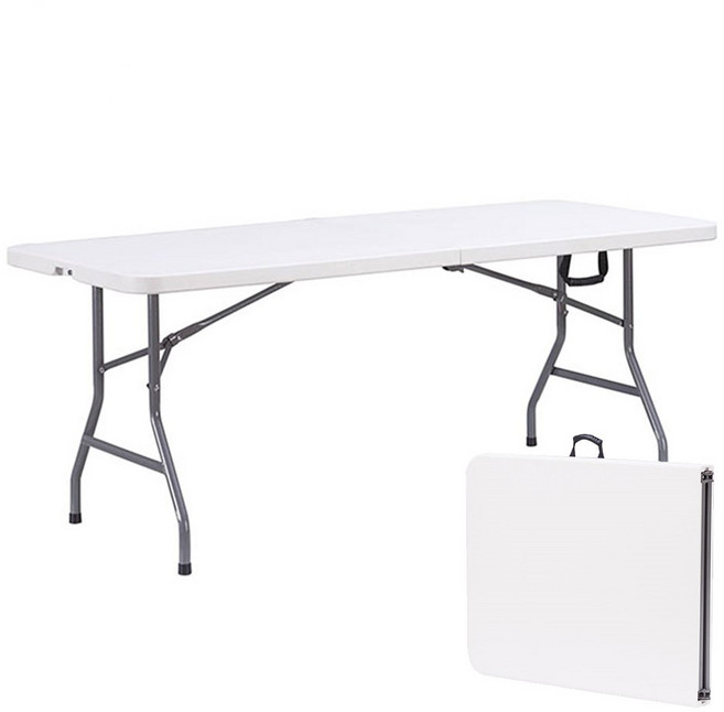 오에이데스크 브로몰딩 접이식 테이블, 화이트