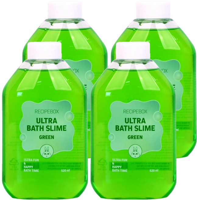 레시피박스 울트라 바스 슬라임 클렌저 그린, 520ml, 4개