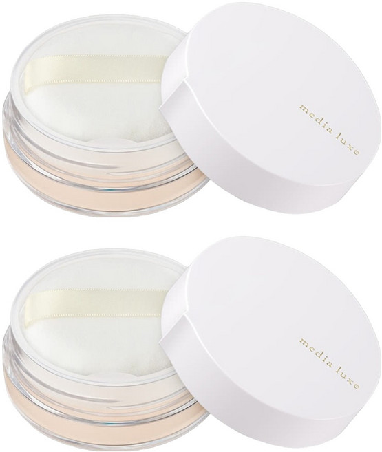 media 媚點 台灣公司貨 輕透柔光蜜粉 14g, 2個