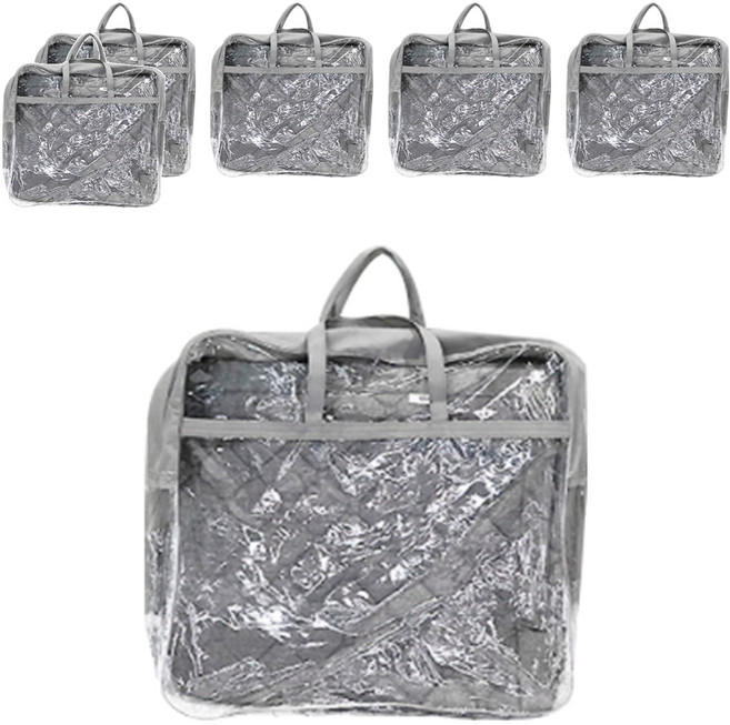 더베딩샵 이불&패드 보관가방 중, 그레이, 6개