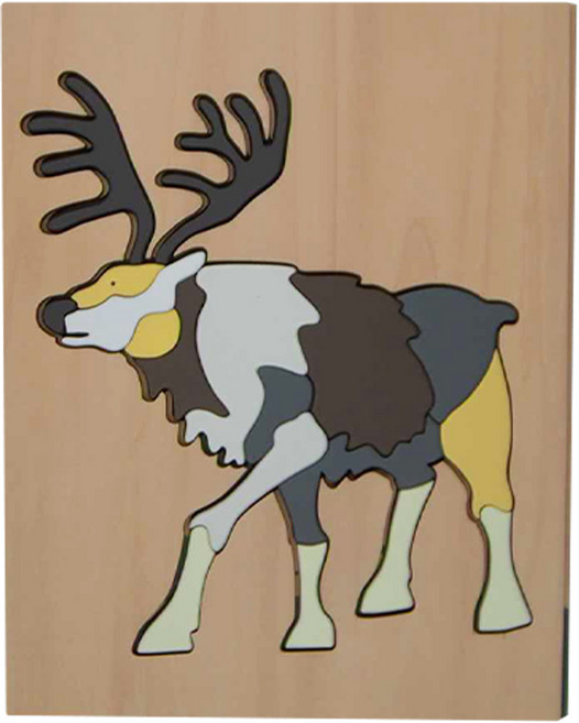 eguchitoys 動物拼圖 木質立體拼圖 麋鹿 Set 1入, 1盒