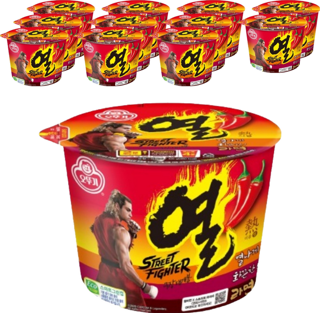 오뚜기 열라면 용기 105g, 12개