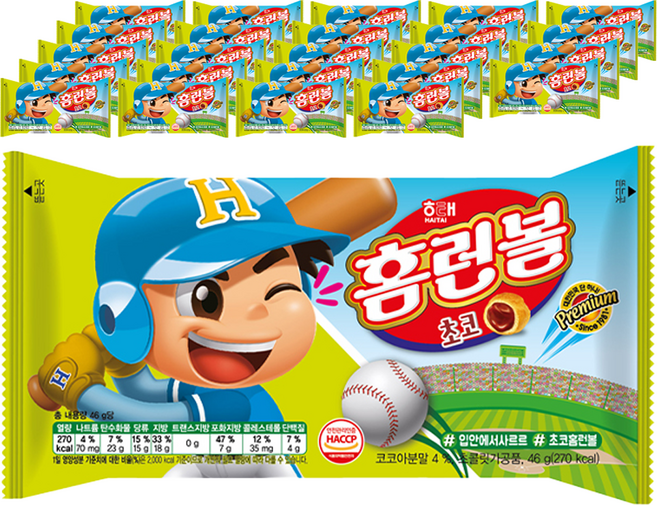 해태제과 홈런볼 초코, 46g, 25개