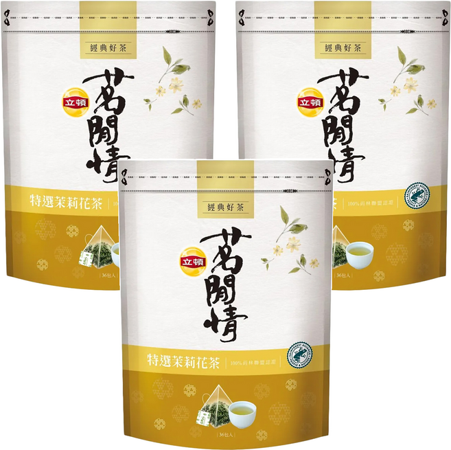 Lipton 立頓 茗閒情 茉莉花茶包, 2.8g, 36包, 3袋