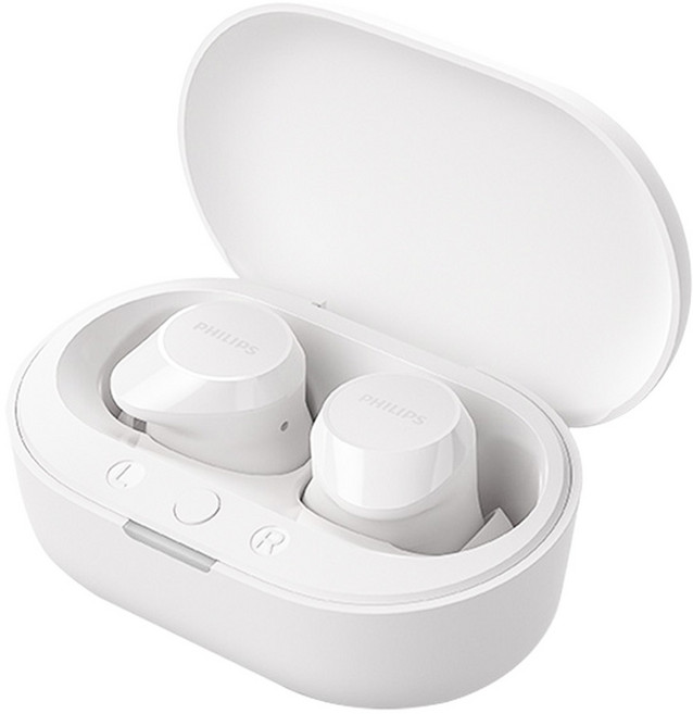 PHILIPS 飛利浦 通話降噪強力重低音真無線藍牙耳機, TAT1209, 白色