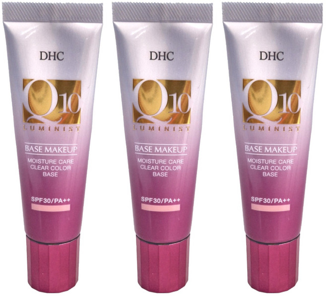 DHC 台灣公司貨 Q10持久透亮隔離霜 SPF30 PA++ 30g, 粉紅色, 3條