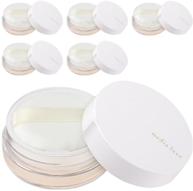 media 媚點 台灣公司貨 輕透柔光蜜粉 14g, 6個