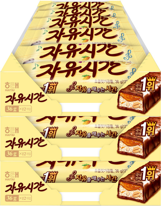 해태제과 자유시간 리얼초코, 36g, 36개