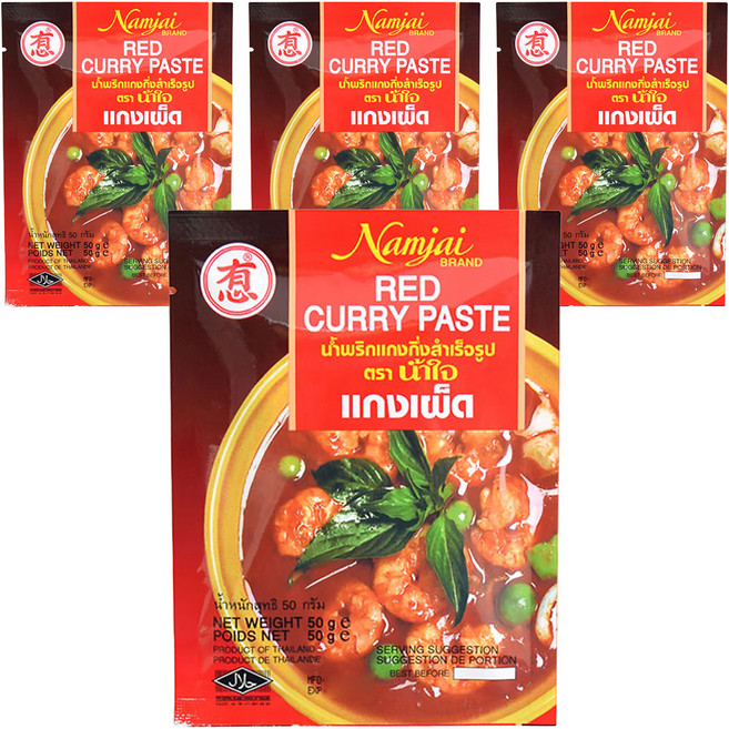 남자이 타이 레드 커리 페이스트, 50g, 4개