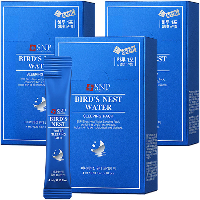 에스엔피 바다제비집 워터 슬리핑 팩 스틱형, 4ml, 60개