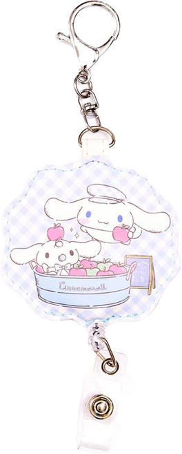 Sanrio 三麗鷗 皮質伸縮證件扣 CA940-6, 大耳狗花邊 藍色, 1個