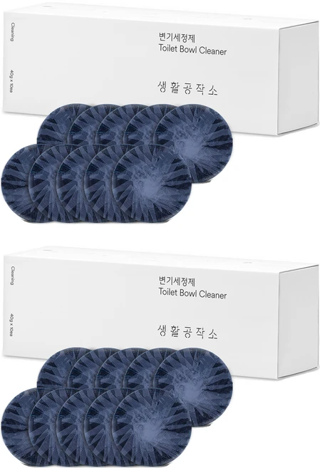 생활공작소 변기세정제 10p, 400g, 2개 - 쿠팡
